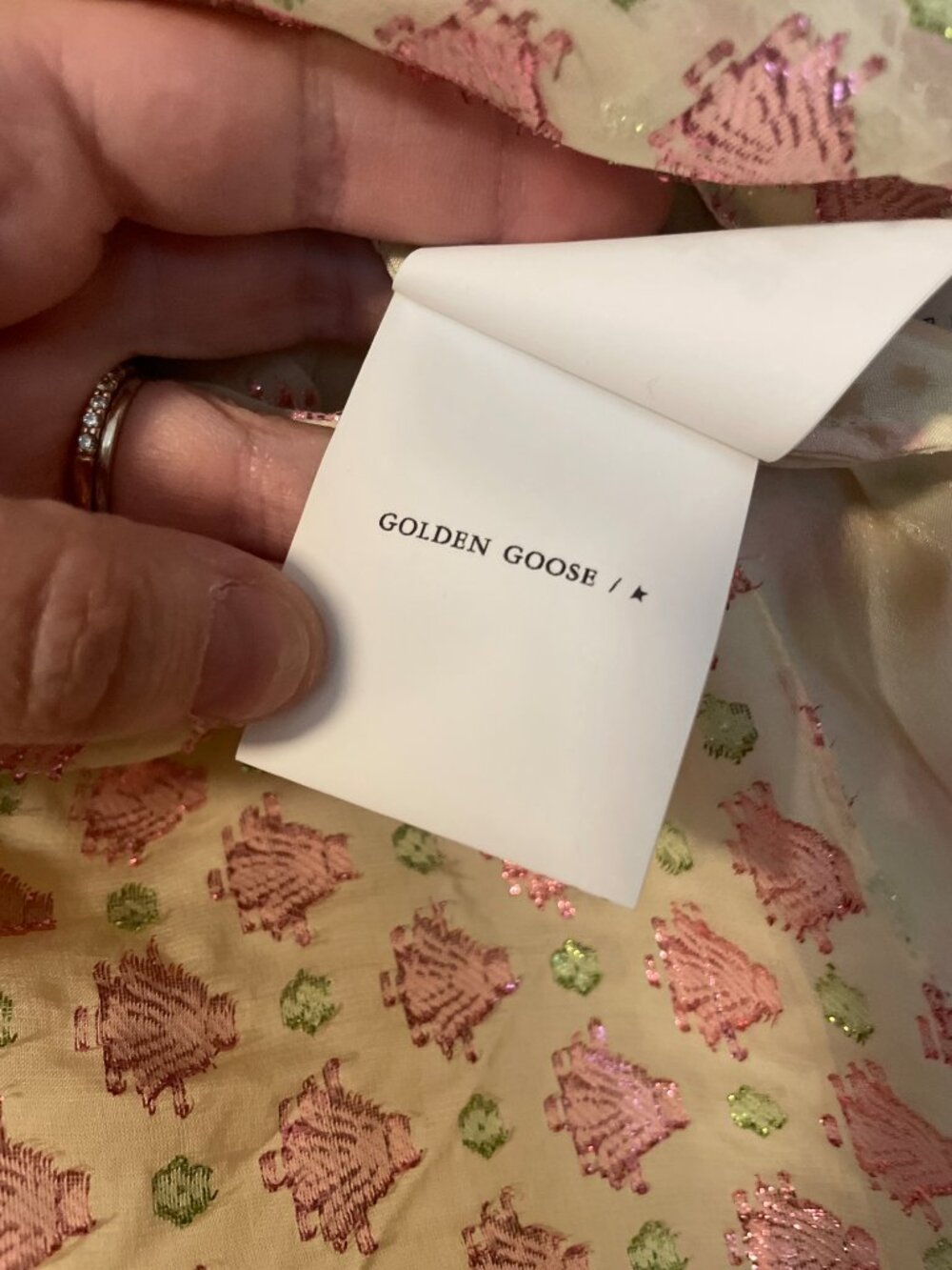 Golden Goose Metallic Jacquard Wrap Mini Dress Pink Green 36 - Picture 3 of 11